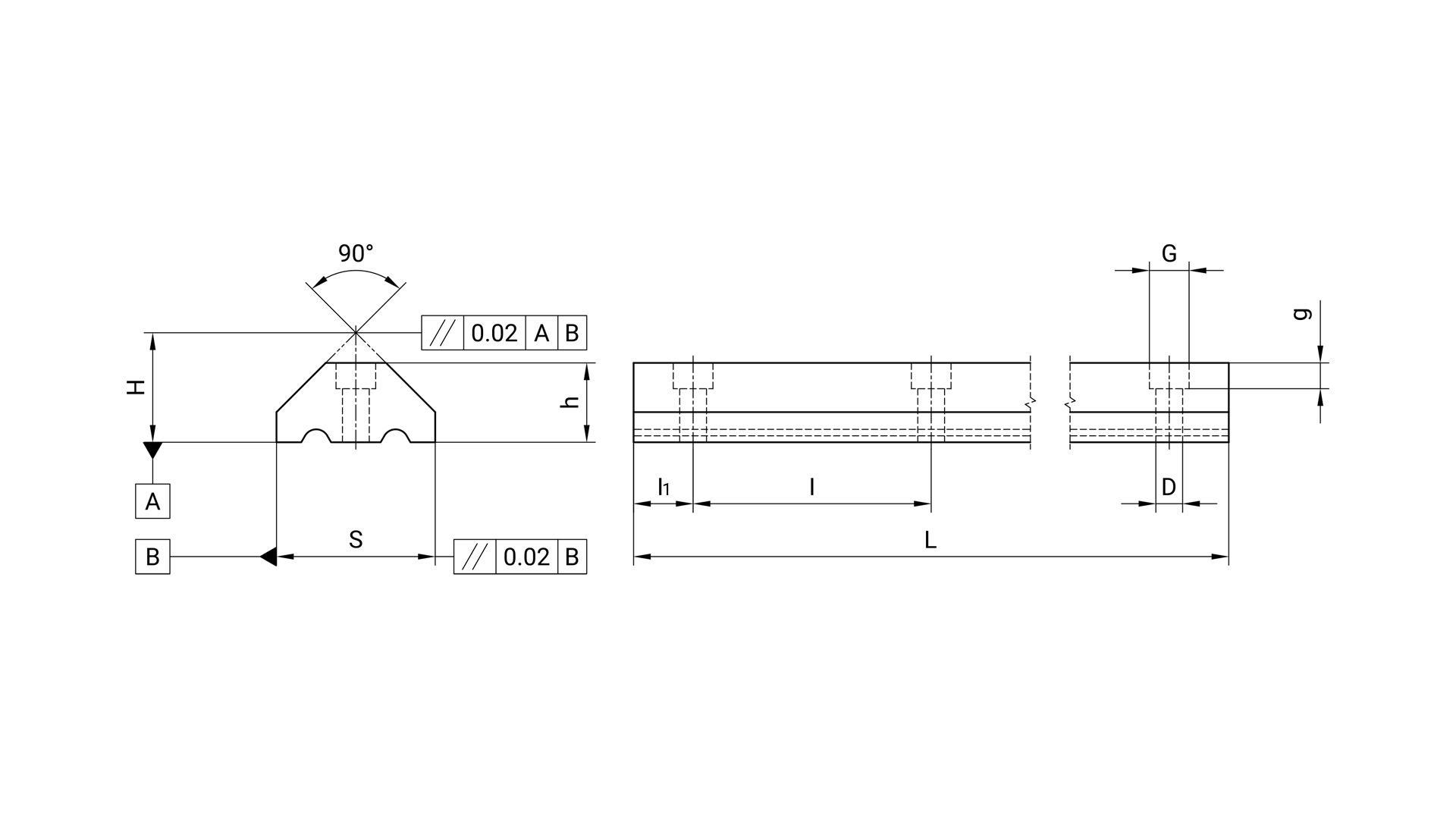 GU 62 M 棱柱型直线导轨